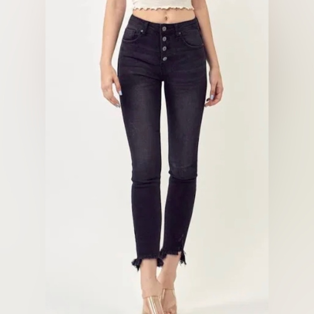 Risen High Rise Black Jeans